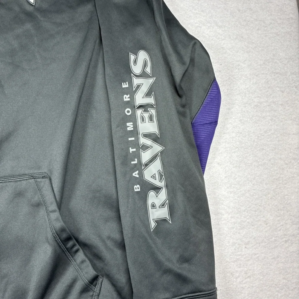 Baltimore Ravens Hoodie Men's XL Nike Therma-Fit Full Zip Gray NFL ON-Field‎